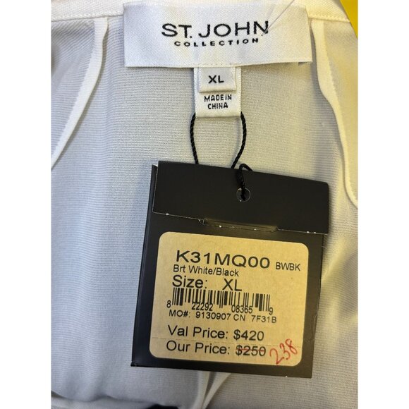 NWT Sleeveless St. John Collection Button-Down Blouse XL - Picture 4 of 4